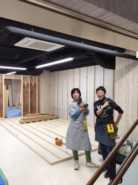 『ドイト×小屋女子』DIYルームができるまで、、「ゆか編」 (屋上庭園)