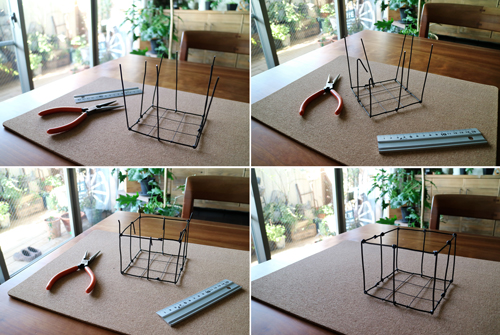 『週末DIY』ワイヤーで、ハンギングできるカゴつくり♪